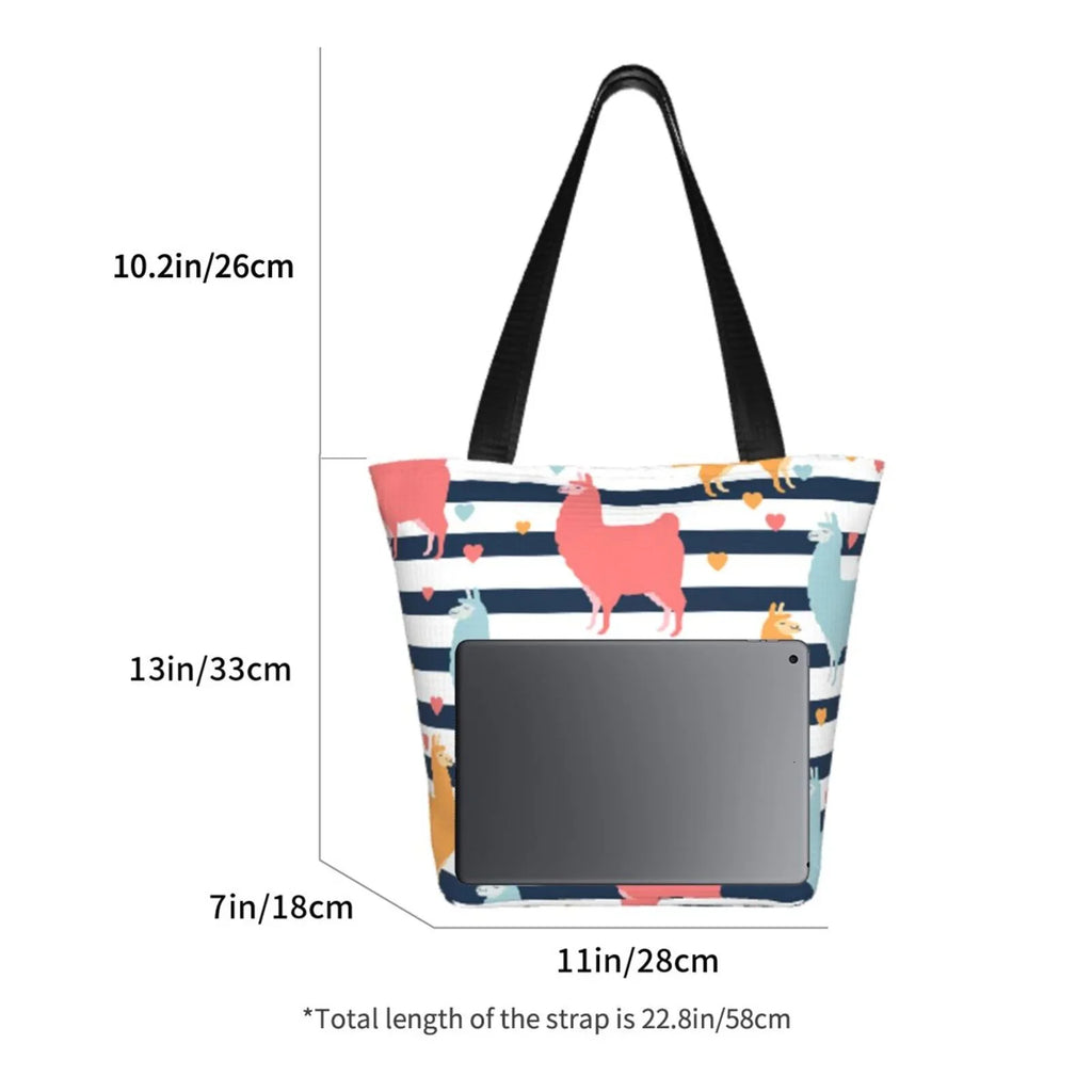 Lukts Colorful Llama Tote Bag,Shoulder Bag Women'S Hobos Handbags Large Capacity Shopping Bag
