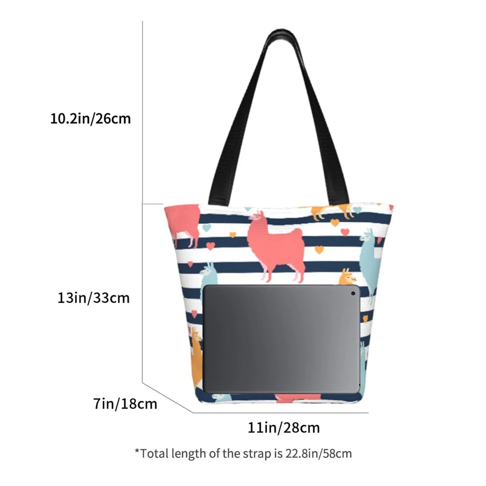 Lukts Colorful Llama Tote Bag,Shoulder Bag Women'S Hobos Handbags Large Capacity Shopping Bag