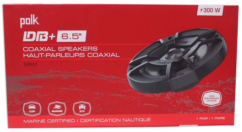 1998-2013 Harley Davidson Touring 6.5" 300w Polk Audio Speakers w/Adapter PLatitudees