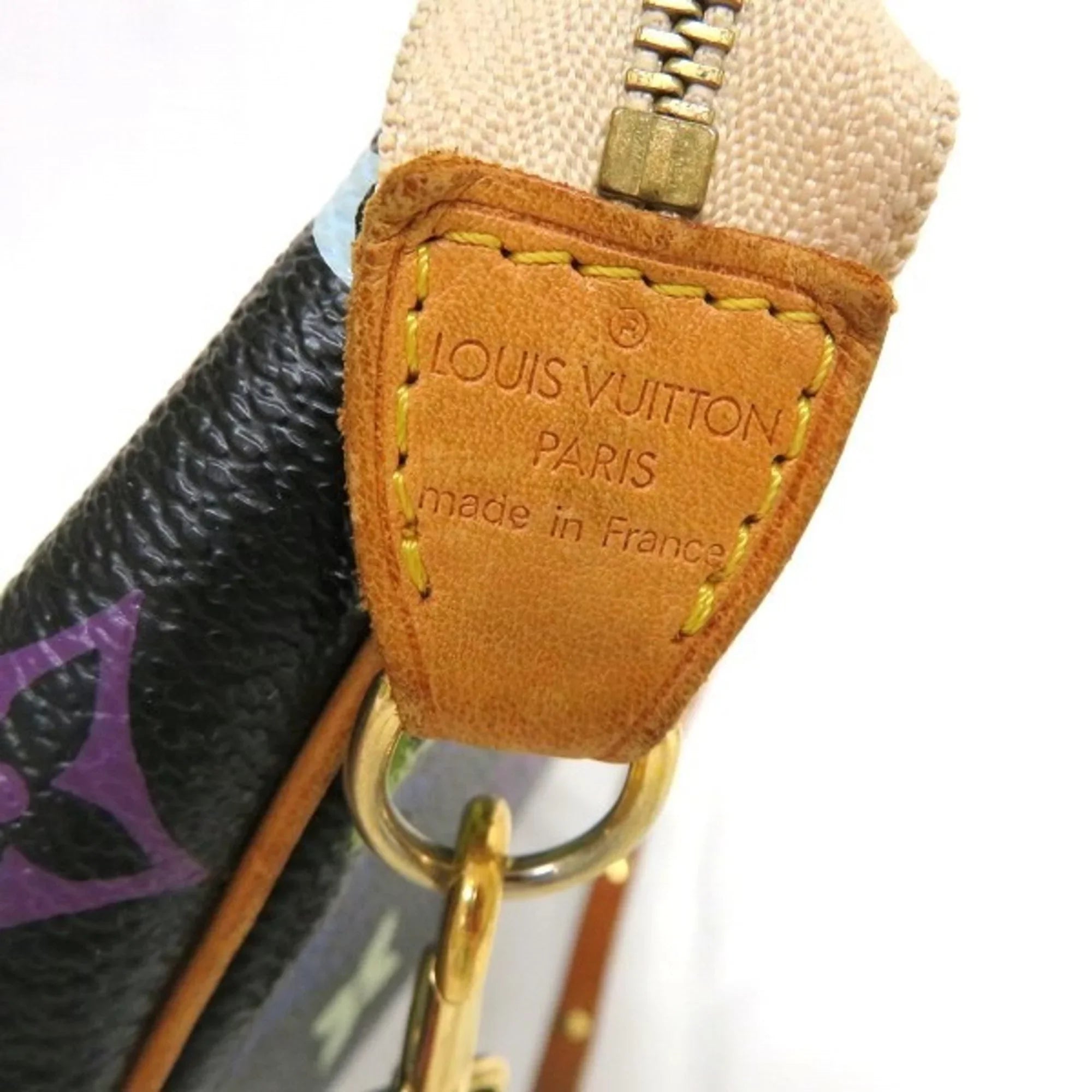 Authenticated Used Louis Vuitton Monogram Multicolor Pochette Accessoire M92648 2WAY Pouch Handbag Ladies