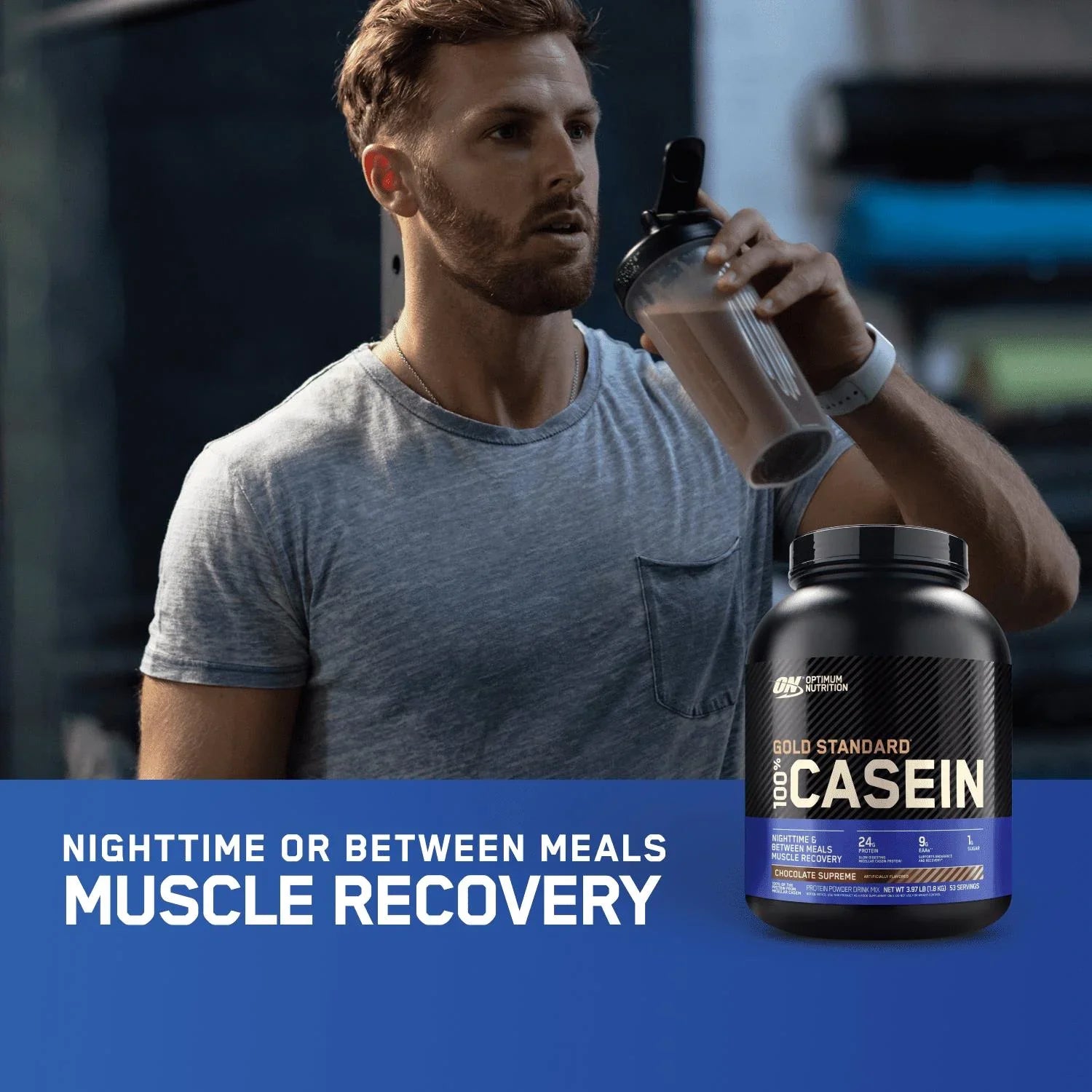 Optimum Nutrition, Gold Standard 100% Casein, 24 g Protein Powder, ChocoLatitudee Supreme, 1.87 lb, 25 Servings