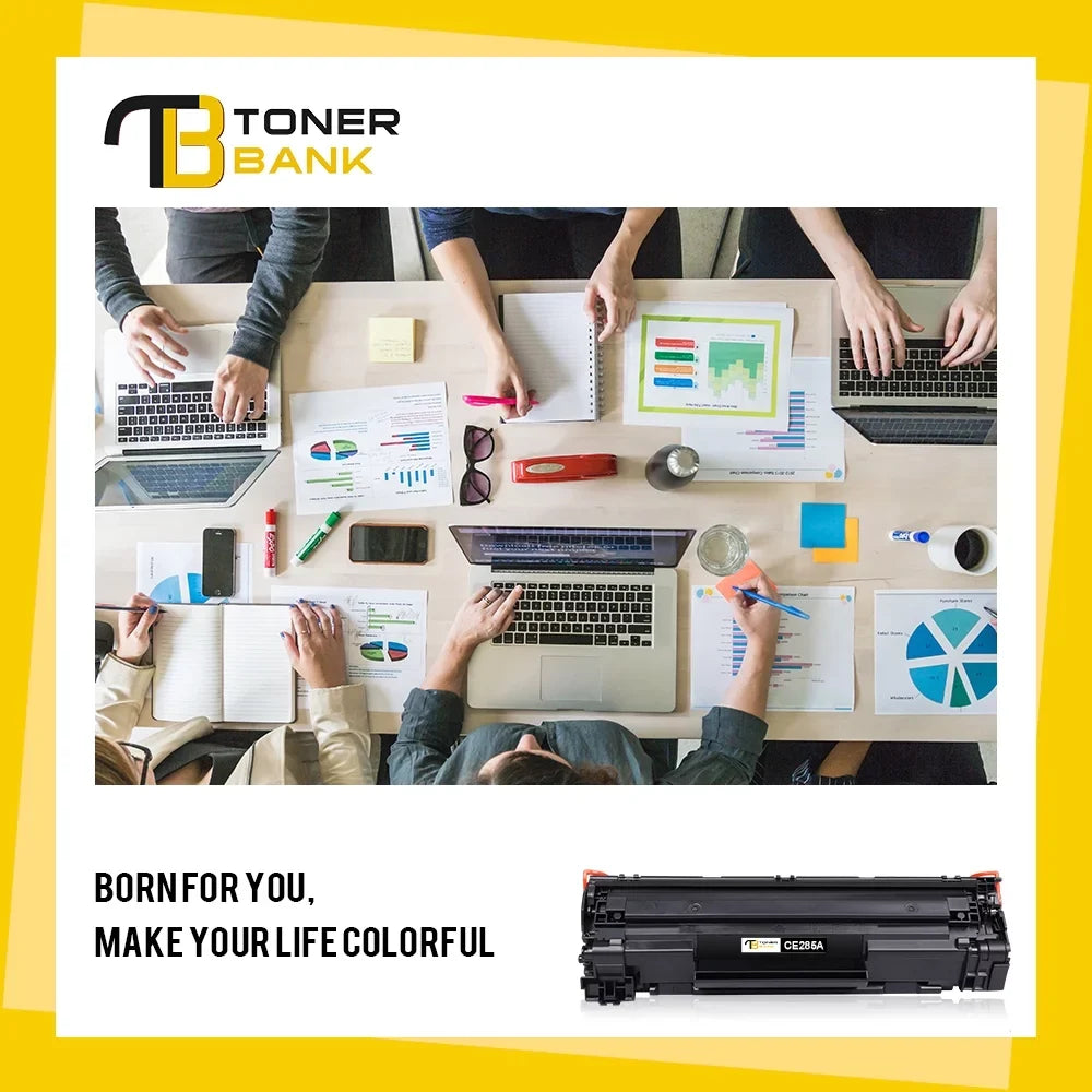 Toner Bank Compatible 85A Toner Cartridge for  CE285A 85A LaserJet Pro P1102W Pro M1212NF Pro M1132 M1210 M1130 M1212NF M1217NFW Printer Replacement Toner Ink (Black, 1-Pack)