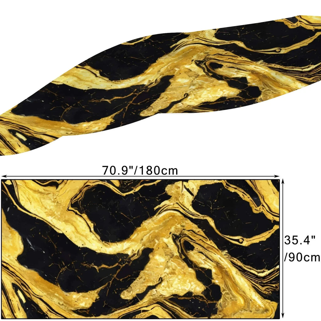 FREEAMG Golden Marble Silk Long Scarf for Women Large Oblong Sundisplay Shawls Wraps Neck Headscarf Hair Wraps Gift Packed