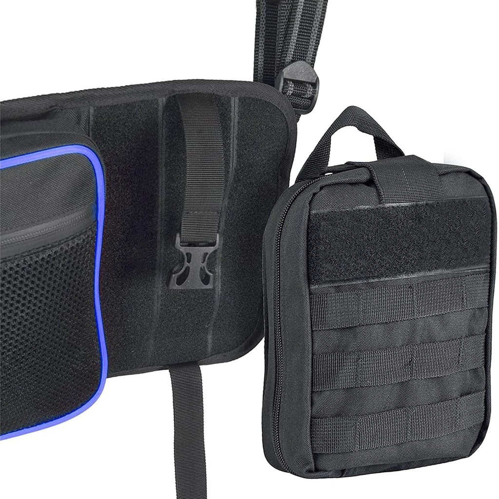 UTV Car Organizer Large Roll Cage Cargo Rear Storage Bag Gear Bags For Most Full Size For Polaris For Yamaha For Kawasaki UTVs (Blue)