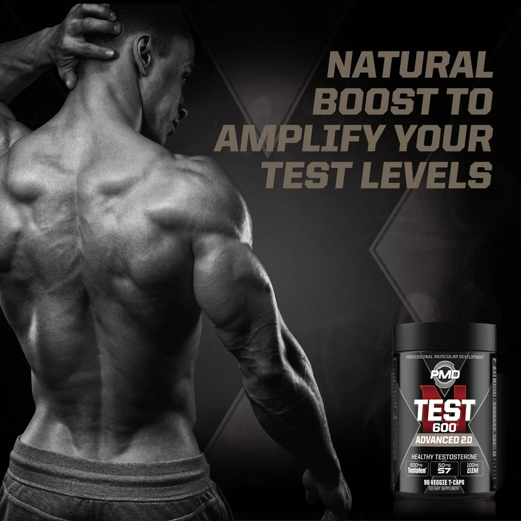 PMD Sports N-Test 600 Advanced Testosterone Booster for Men - Strong and Powerful With Testofen - Training And Bodybuilding - Lean Muscle Growth And Strength Gains - Test Boost (90 Veggie-Caps))