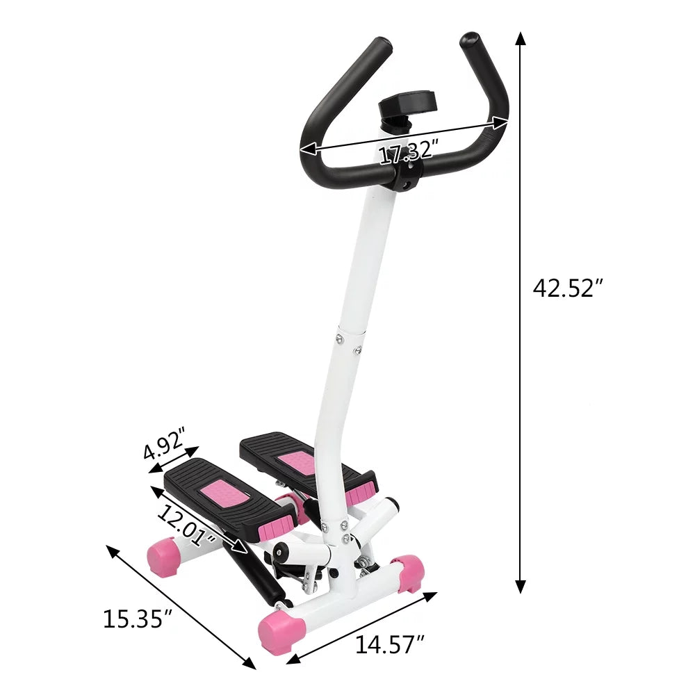 SalonMore Twist Stepper Exercise Equipment, with Handlebar and LCD Monitor, for Losing Weight