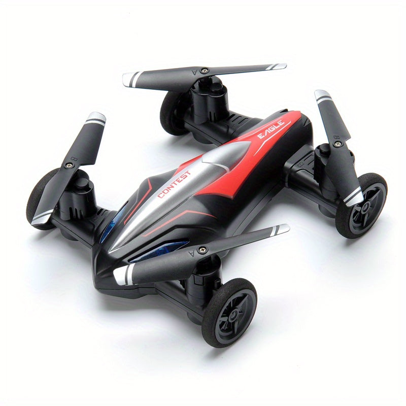 Drone For Land And Air Dual-use RC Toy Car Four-axis Unmanned Drone High-speed And Low-speed Switch Intelligent Height Setting, Stable Flight, Gift Toys