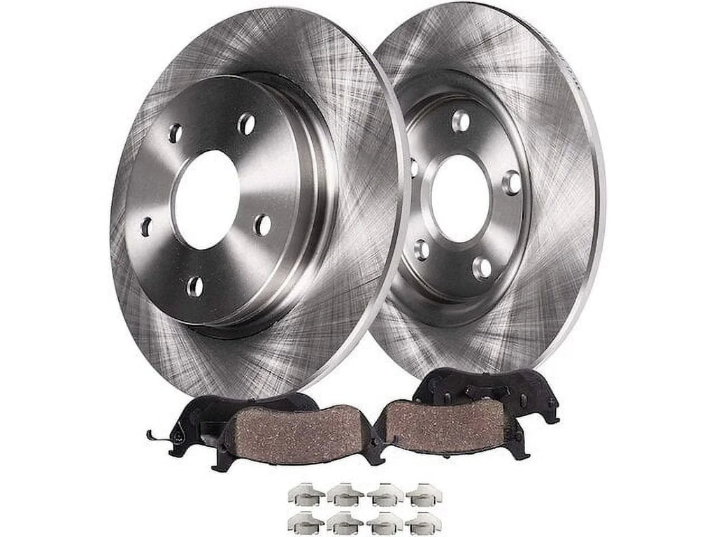 Rear Brake Pad and Rotor Kit - Compatible with 2012 - 2019 Dodge Journey 2013 2014 2015 2016 2017 2018
