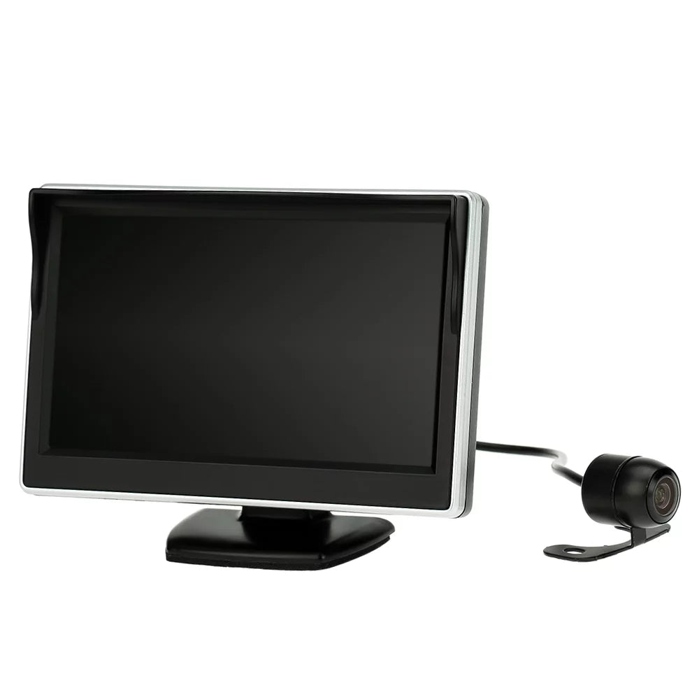 Tomshoo 5 Inch TFT LCD Display Monitor Car Rear View Backup Reverse System + Parking Camera, Clear Image, Easy InstalLatitudeion, Ideal for Cars and Trucks