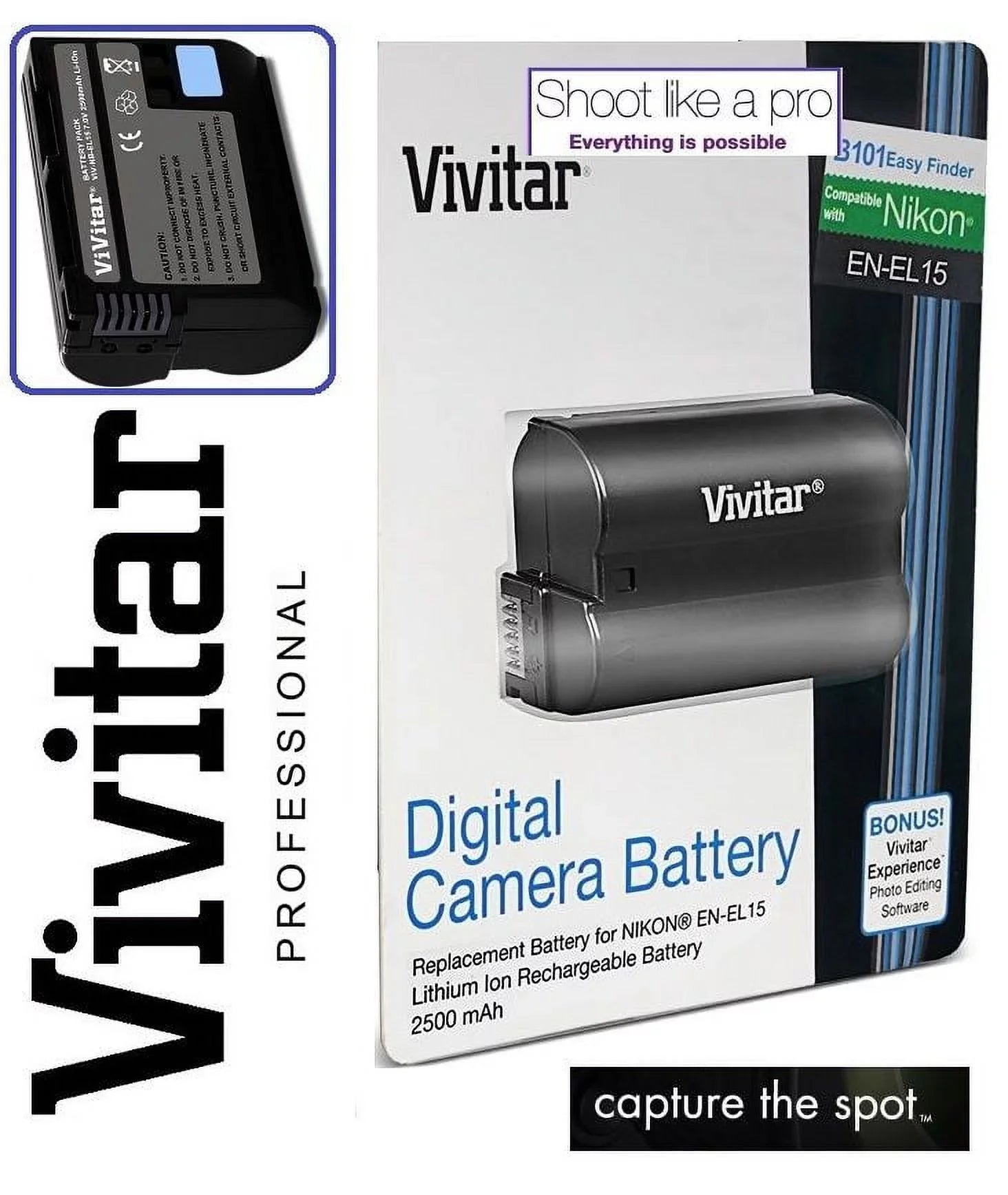 Super Capacity EN-EL15 Battery With Rapid Charger for  D7500 D500