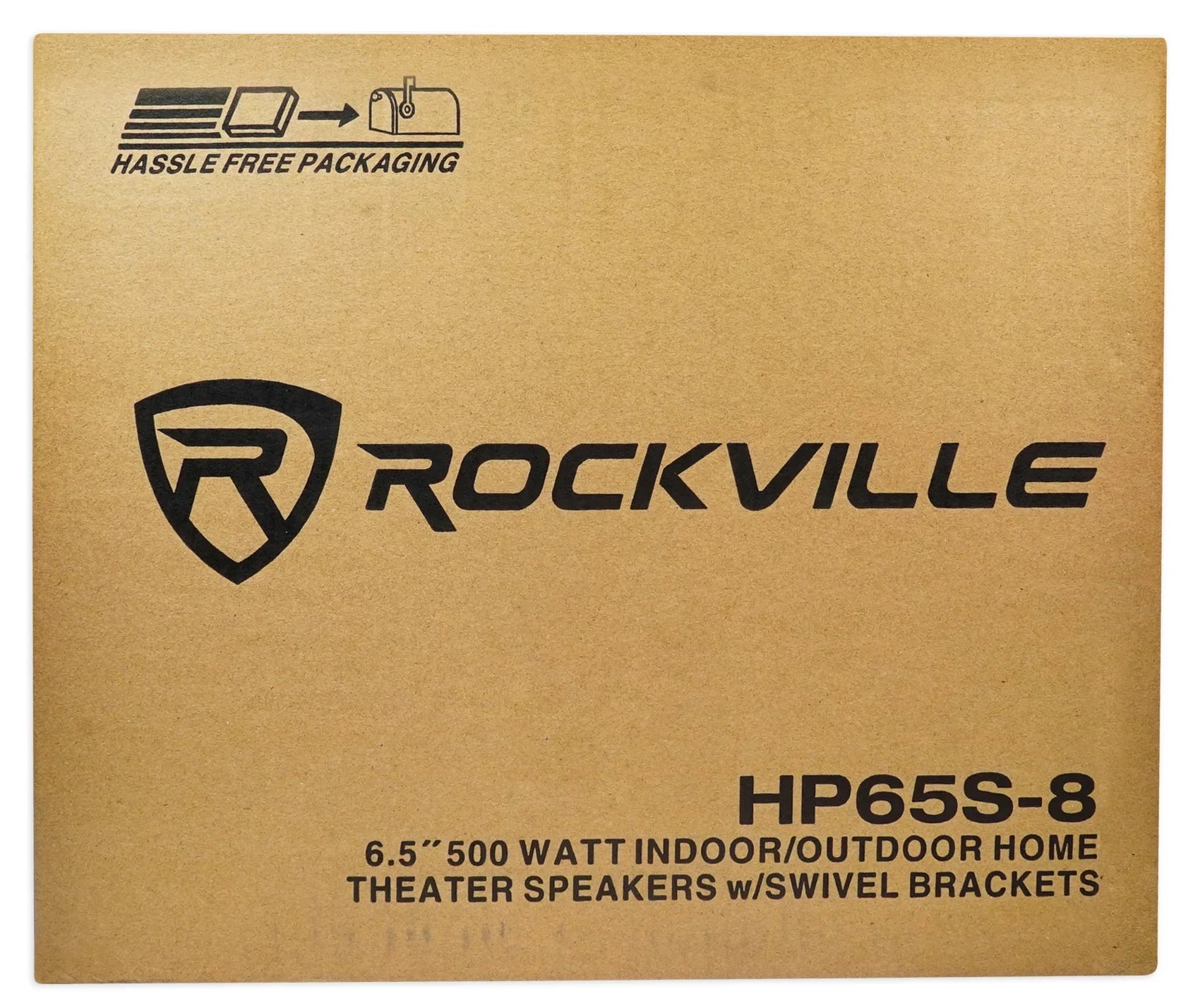 2) Rockville 65S-8 6.5" Outdoor Patio Backyard Garden Speakers+Swivel Brackets