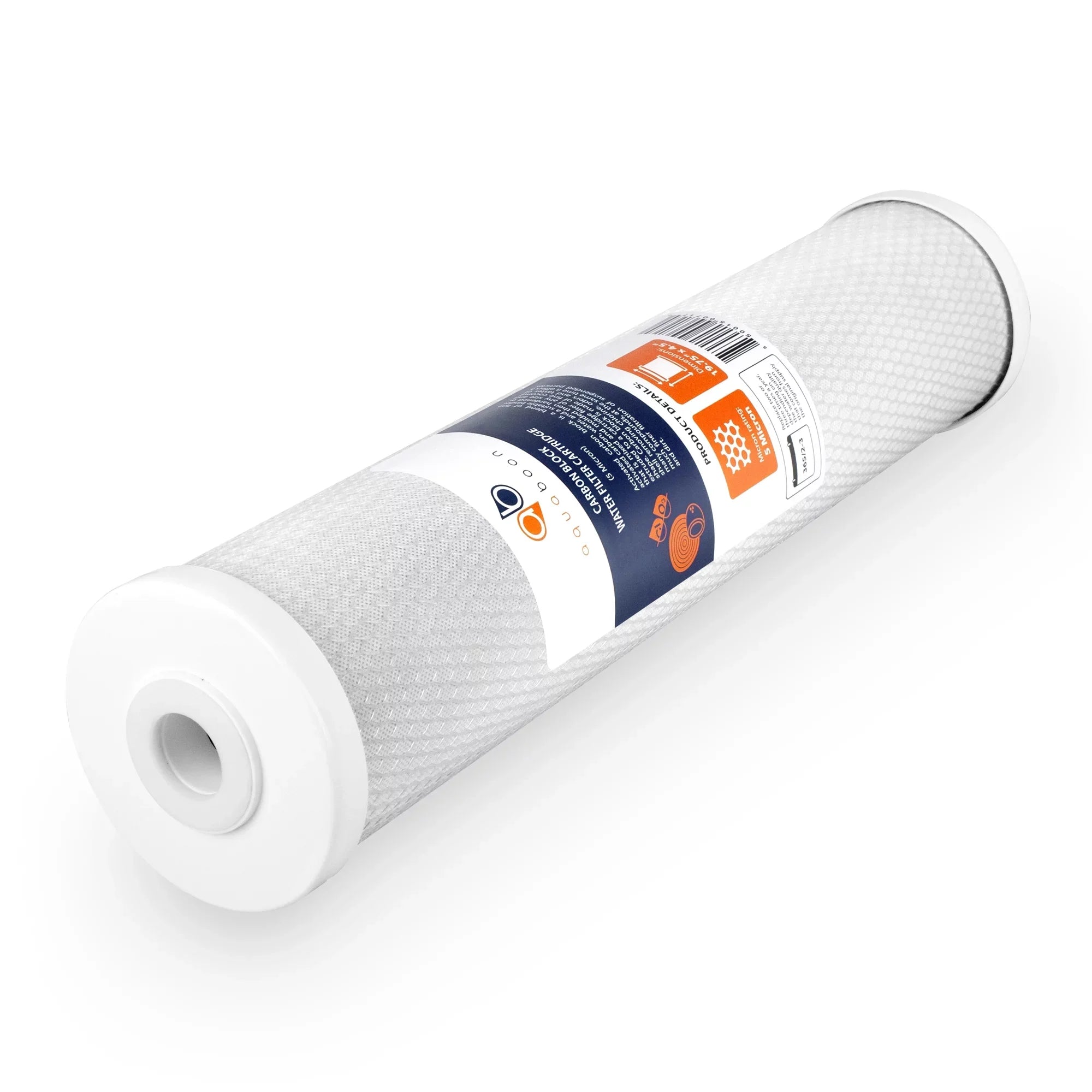 Aquaboon 5 Micron Big Blue 20" x 4.5" GAC, CTO Carbon Block & Sediment Replacement Filter Cartridges Set | 1 set, 3 packs EP20-BB, 2C-20BB, 155358-43, DGD-5005-20