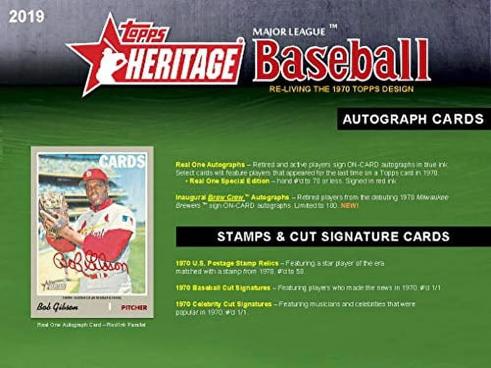 Topps 2019 Heritage Baseball Blaster Packs/9 Cards