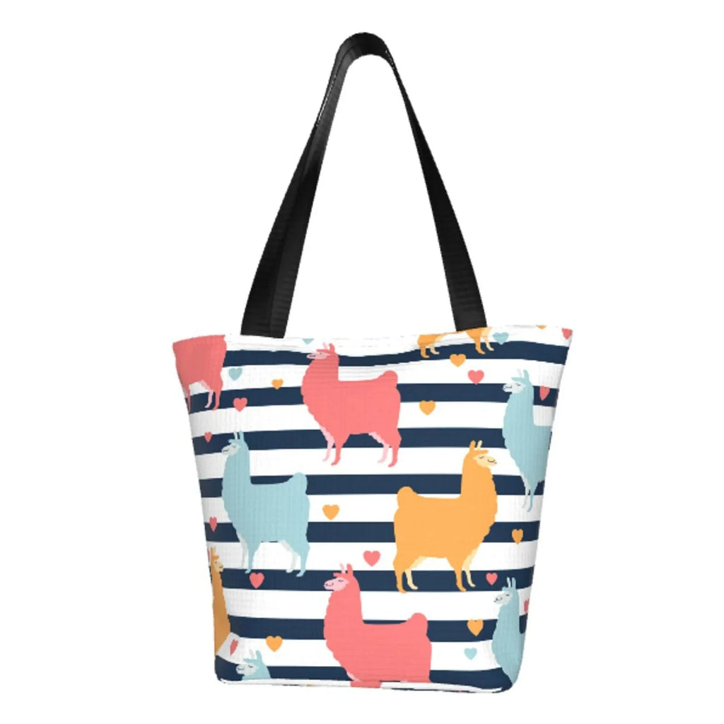 Lukts Colorful Llama Tote Bag,Shoulder Bag Women'S Hobos Handbags Large Capacity Shopping Bag