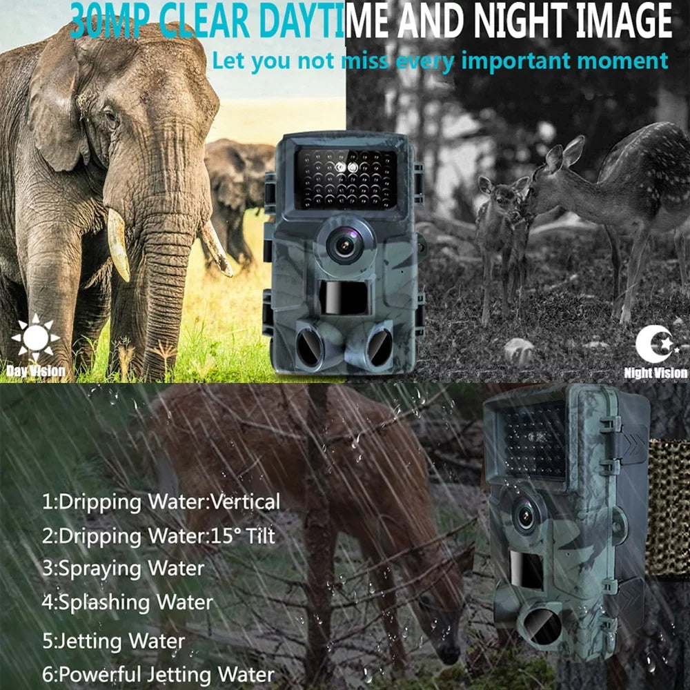 Nebublu 4K Trail Camera, IP66 Waterproof  Camera with Wide Angle and Motion Activation - Perfect for Wildlife