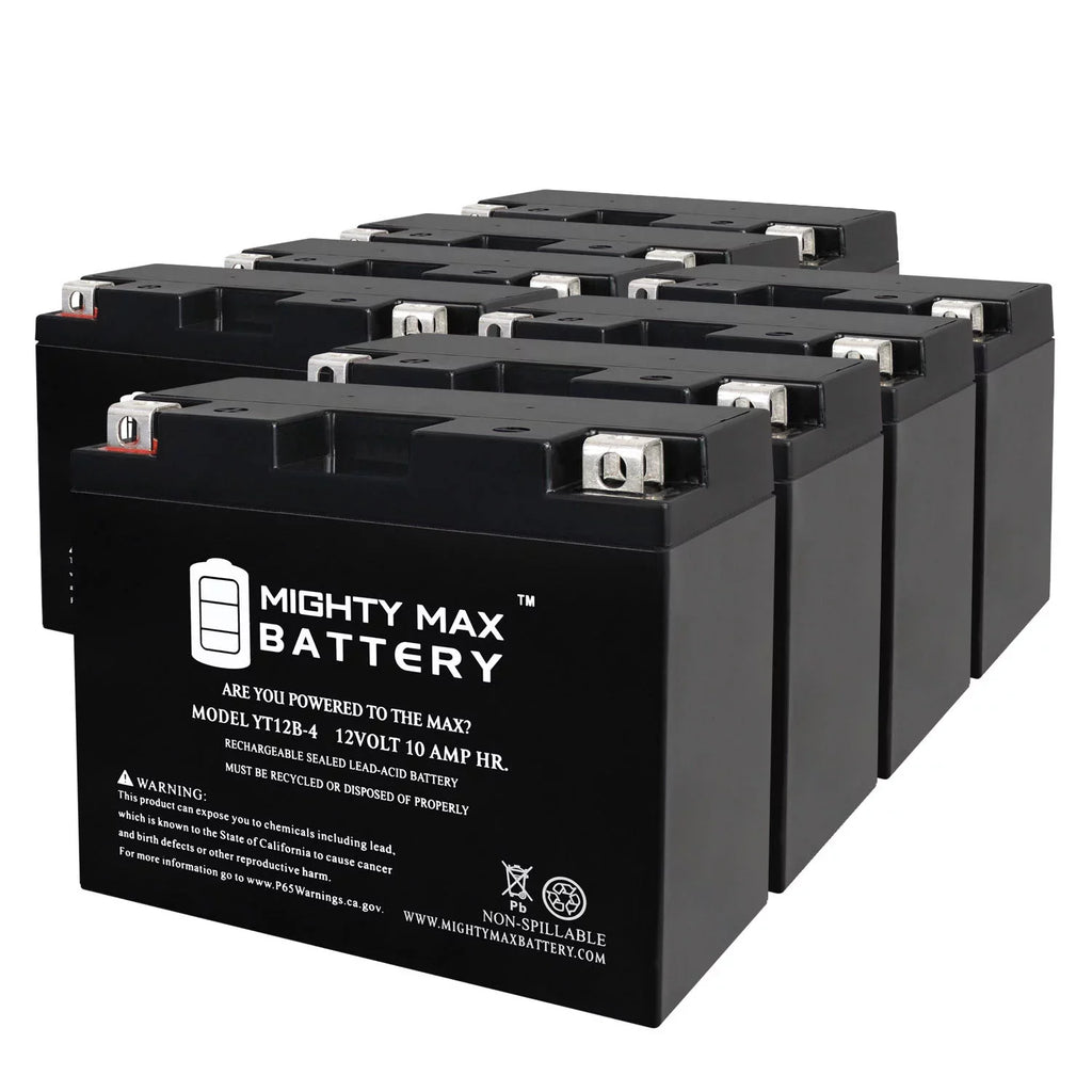 YT12B-4 12V 10Ah Replacement Battery compatible with Adventure Power UT12B-4 - 8 Pack