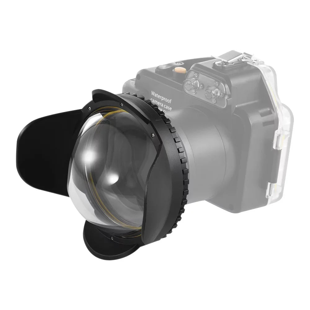 MEIKON 200mm Fisheye Wide Angle Lens Dome Port Waterproof Camera Diving Housing