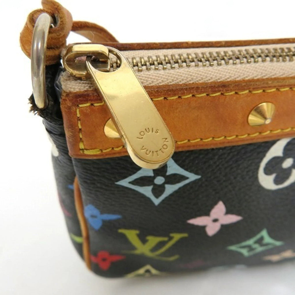 Authenticated Used Louis Vuitton Monogram Multicolor Pochette Accessoire M92648 2WAY Pouch Handbag Ladies