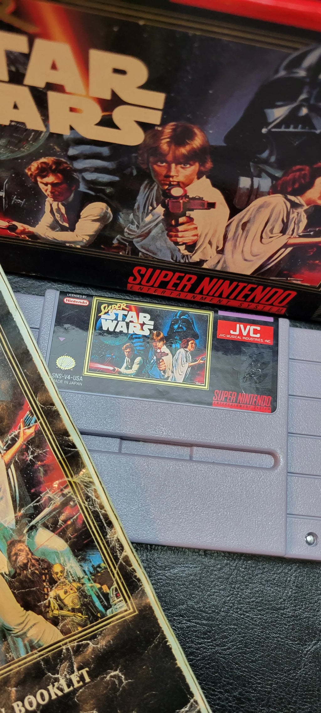 Authentic 1992 STARWARS SNES Cartridge (Super Nintendo Ent. System) CIB Complete In Box + Instructions ImmacuLatitudee Condition Original Owner