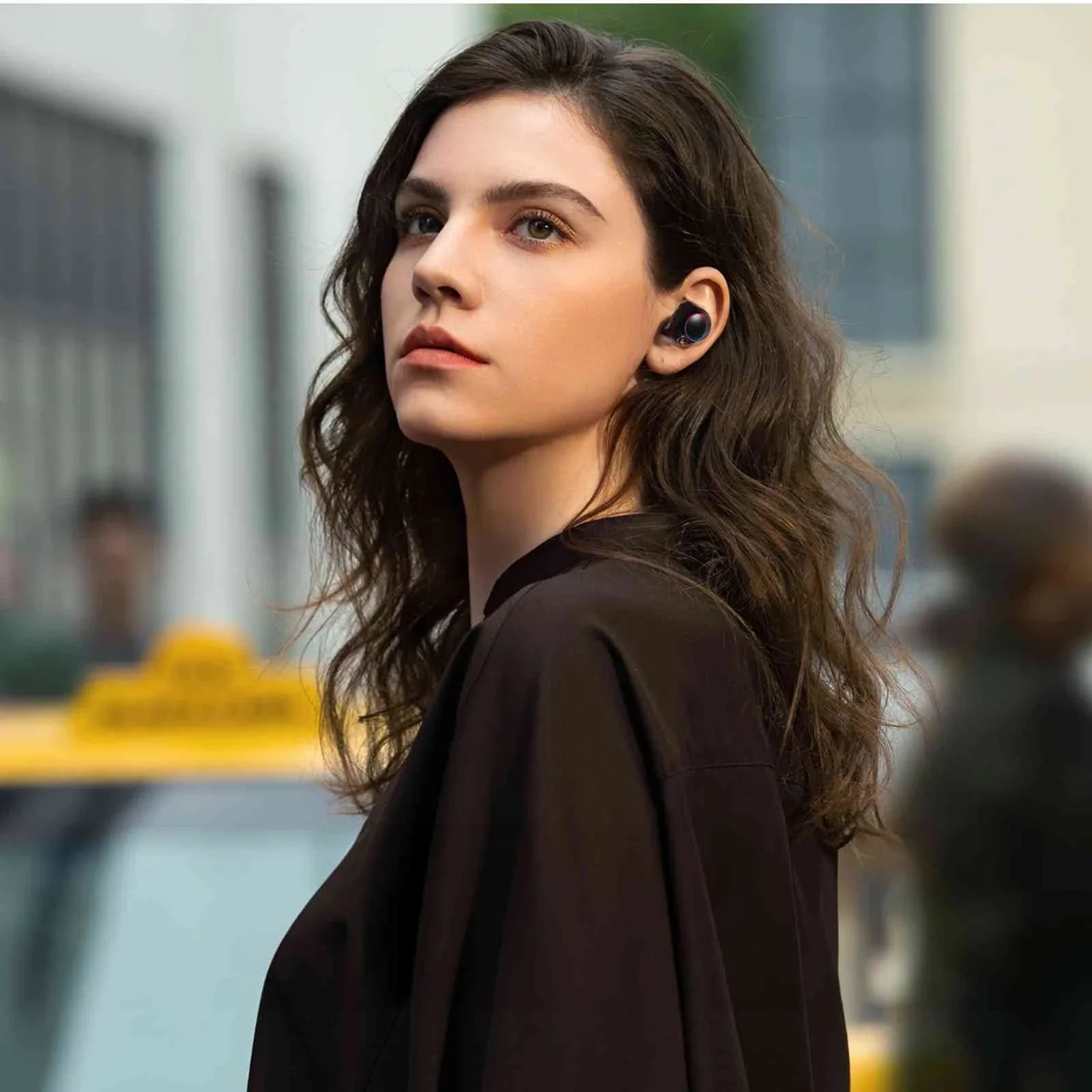 UrbanX True Wireless Bluetooth Earbuds + Charging Case, Black, Dual Connect, IPX5 Water Resistance, Bluetooth 5.2 Connection, Balanced, Bass Boost Compatible with  Z6 Pro