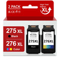 275XL 276XL Ink Cartridge for  Ink 275 and 276 PG-275 XL CL-276 XL High Capacity Combo Pack Compatible with  PIXMA TS3500 TS3520 TS3522 TR4700 TR4720 TR4722 Printer (1 Black, 1 Tri-Color)