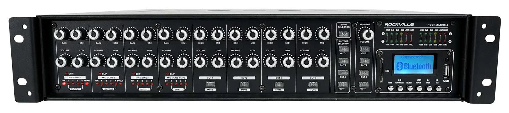 Rockville ROCK MATRIX Multi Room Home Receiver+6) Ceiling+2) Black Wall Speakers