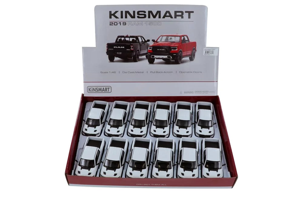 Kinsmart 2019 Dodge Ram Pick Up Truck Diecast Car Set - Box of 12 assorted 1/46 scale Diecast Model Cars