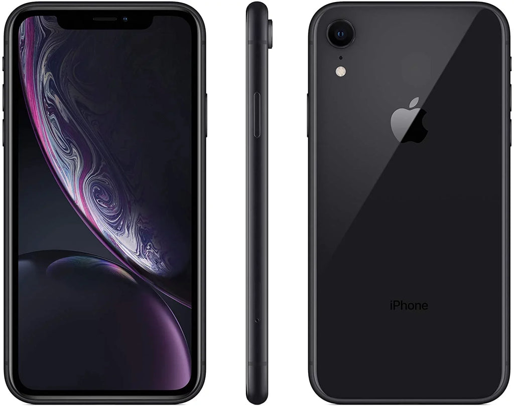Restored  iPhone XR A1984 (Fully Unlocked) 64GB Black w/ Fast Car Charger (Refurbished)