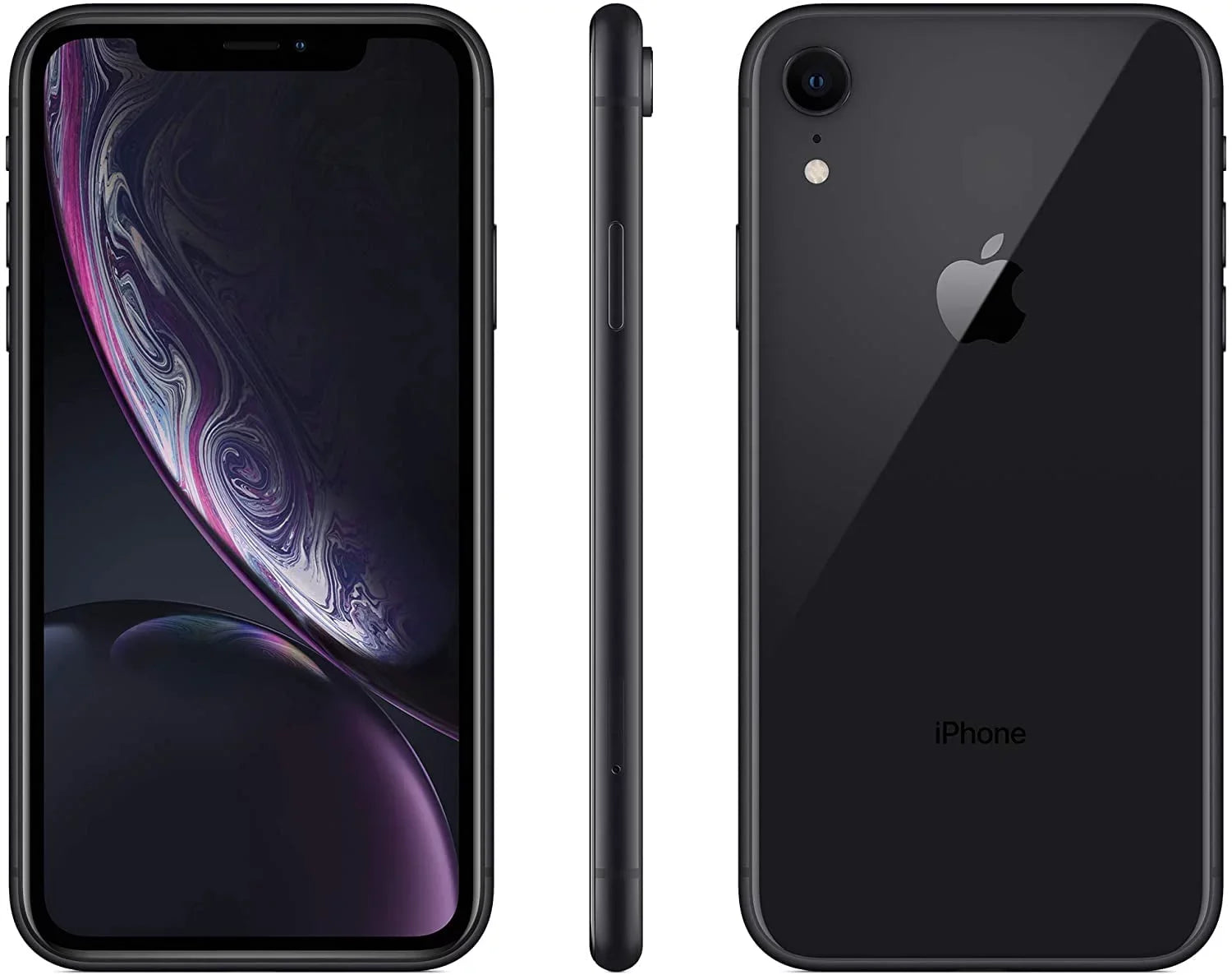 Restored  iPhone XR A1984 (Fully Unlocked) 64GB Black w/ Fast Car Charger (Refurbished)