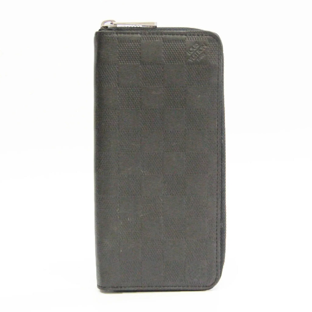 Pre-Owned Louis Vuitton Damier Infini Zippy Wallet Vertical N63548 Men's Damier Infini Long Wallet (bi-fold) Onyx (Good)