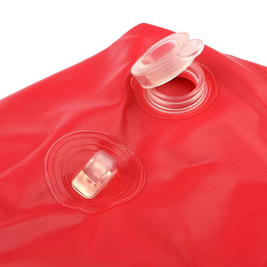 InfLatitudeable Dive Buoy With Red Flag Snorkel Scuba Diving Surface Marker Safety Outdoor Accessory