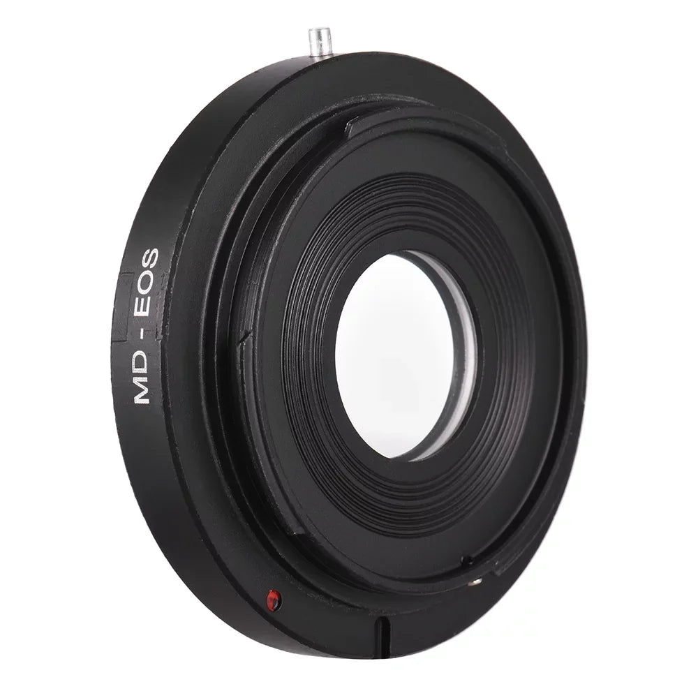 Andoer MD- Lens Mount Adapter Ring with Corrective Lens for Minolta MD Lens to Fit for EF Focus Infinity