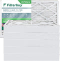 Filterbuy 16x25x4 MERV 13 Pleated HVAC AC Furnace Air Filters (6-Pack)