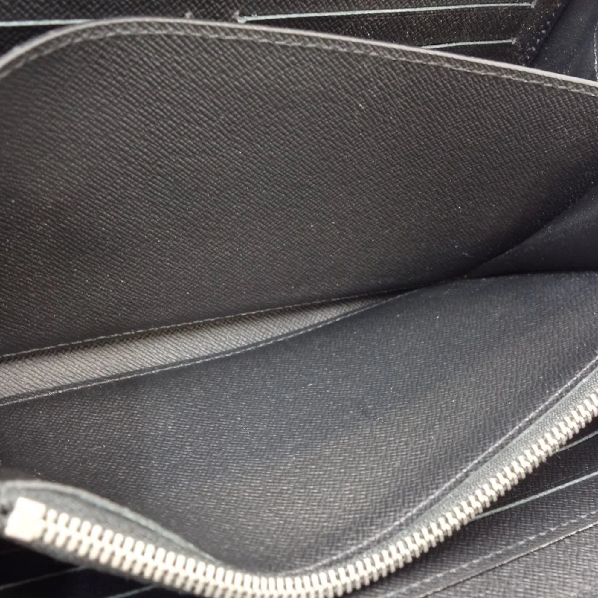 Pre-Owned Louis Vuitton Taiga LOUIS VUITTON Zippy XL M42097 Long Wallet Ardoise 083562 (Good)
