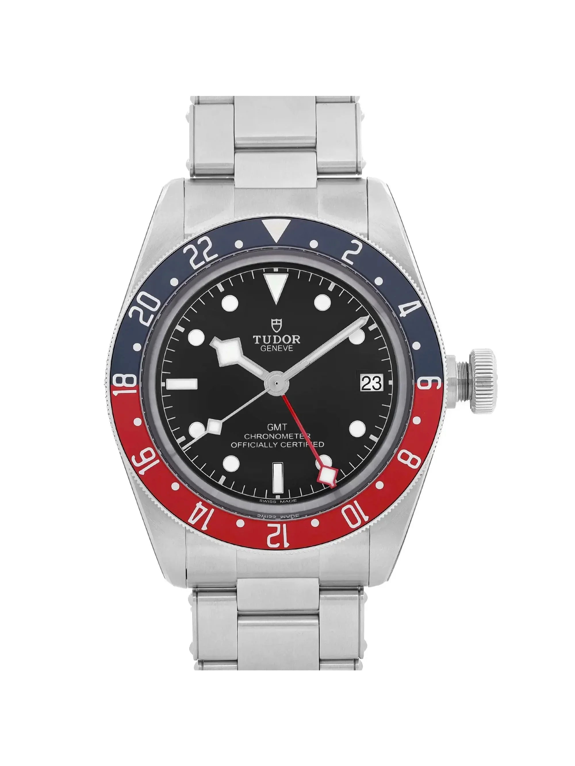 New Tudor Heritage Black Bay GMT Steel Black Dial Men Automatic Watch 79830RB