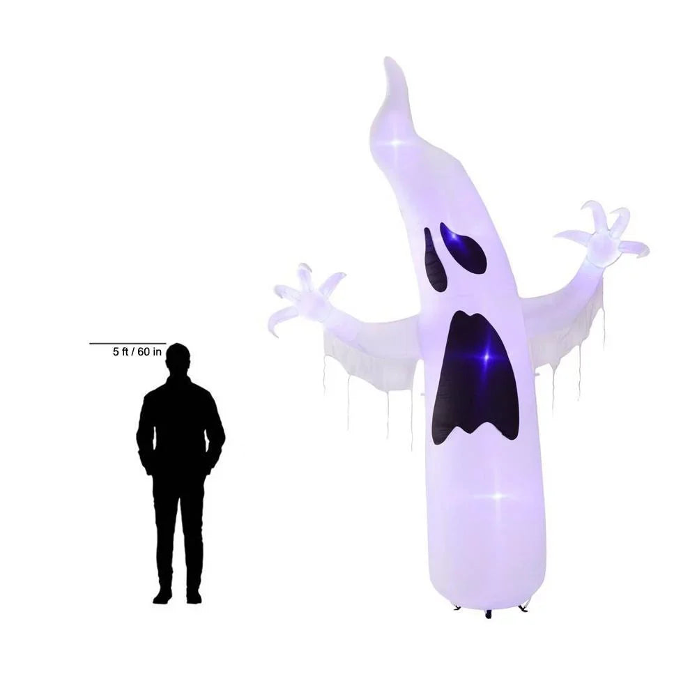 12 ft. Short Circuit Ghost Halloween InfLatitudeable with Lightshow