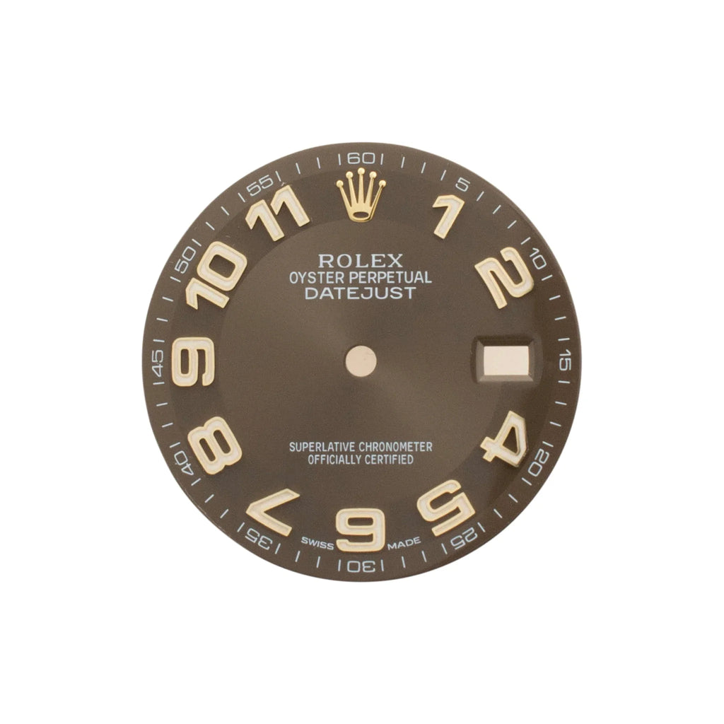Rolex Datejust 36MM Factory Arabic Numerals Gold & Brown Sunburst ChocoLatitudee Dial