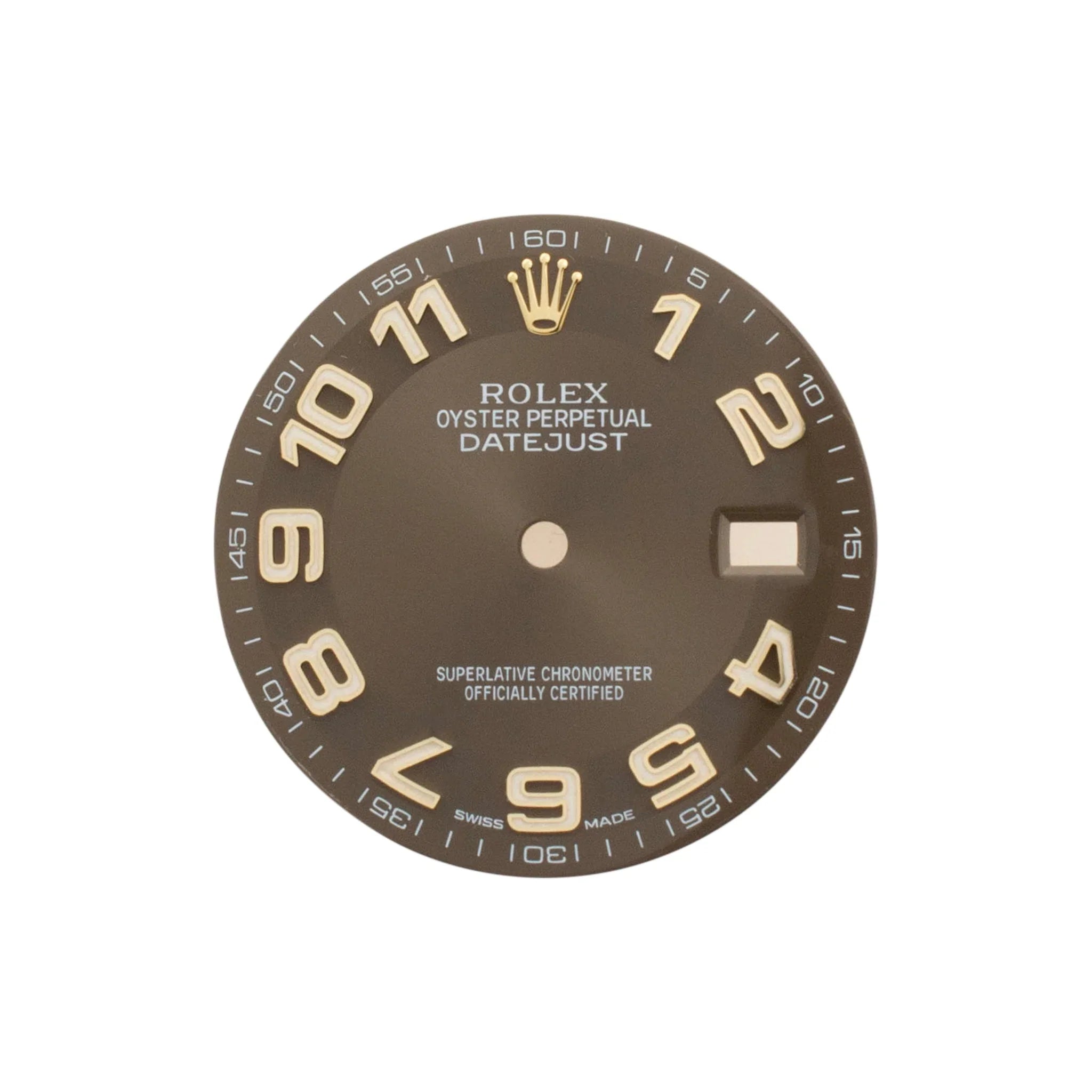Rolex Datejust 36MM Factory Arabic Numerals Gold & Brown Sunburst ChocoLatitudee Dial