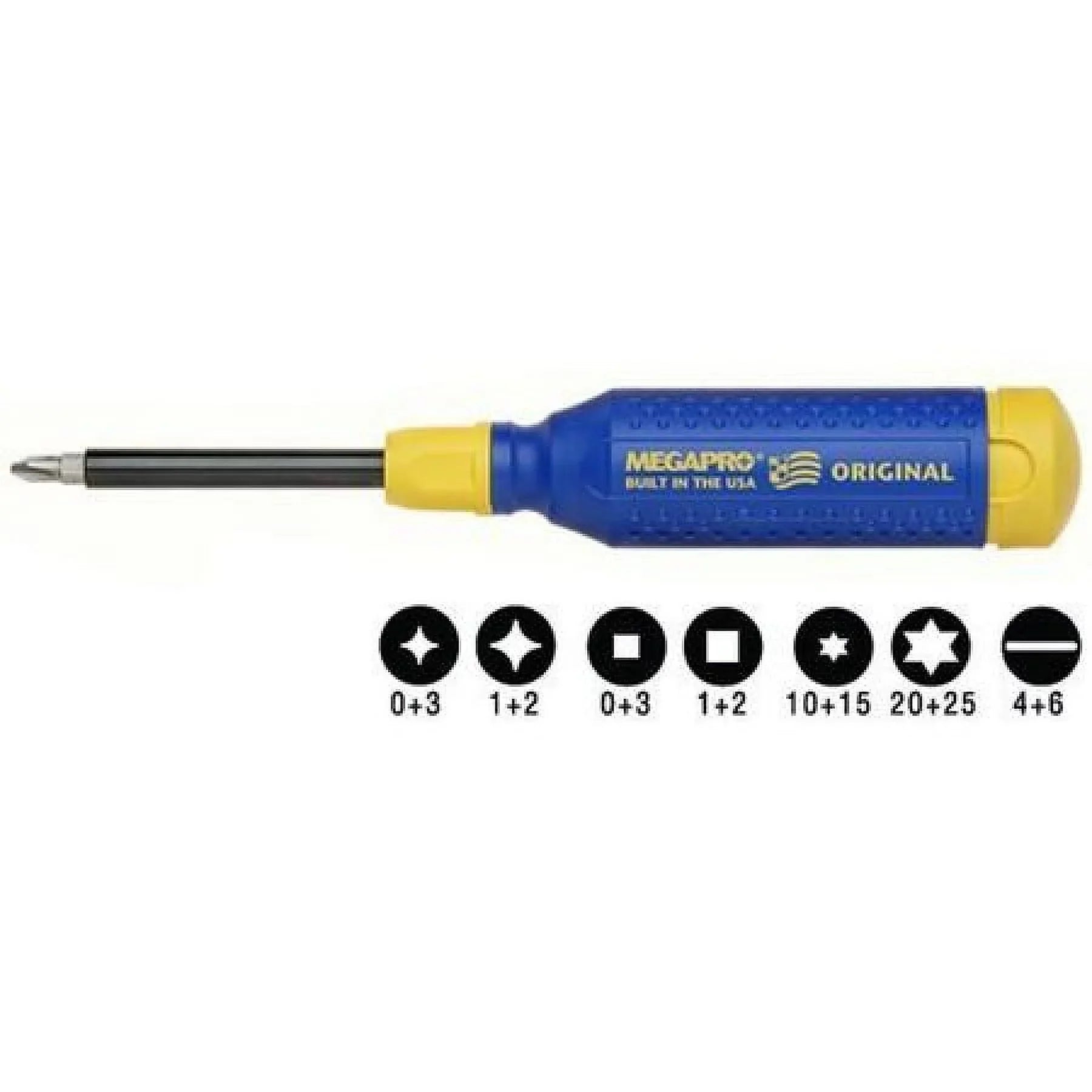 MEGAPRO Multi-Bit Screwdriver,15-in-1,8-1/2" 151NAS-B