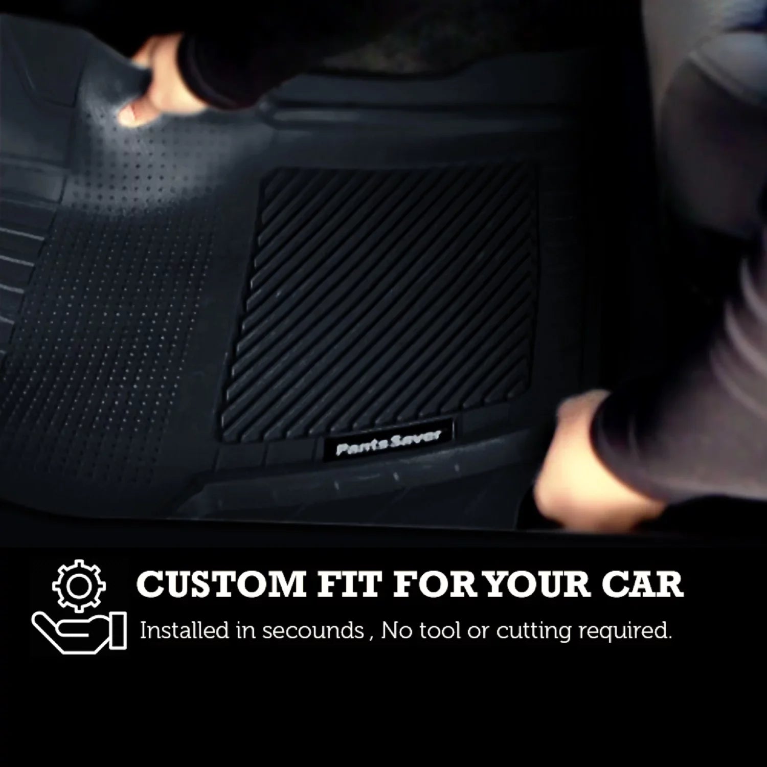 PantsSaver Custom Fit Floor Mats for Genesis G90 2017-2022 All Weather Protection -4 Piece Set (Beige)