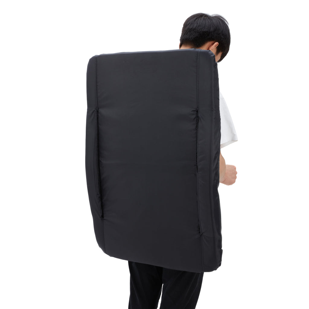Jomeed 25 Inch Comfortable Padded Reclining Stadium Seat w/Pockets, Black
