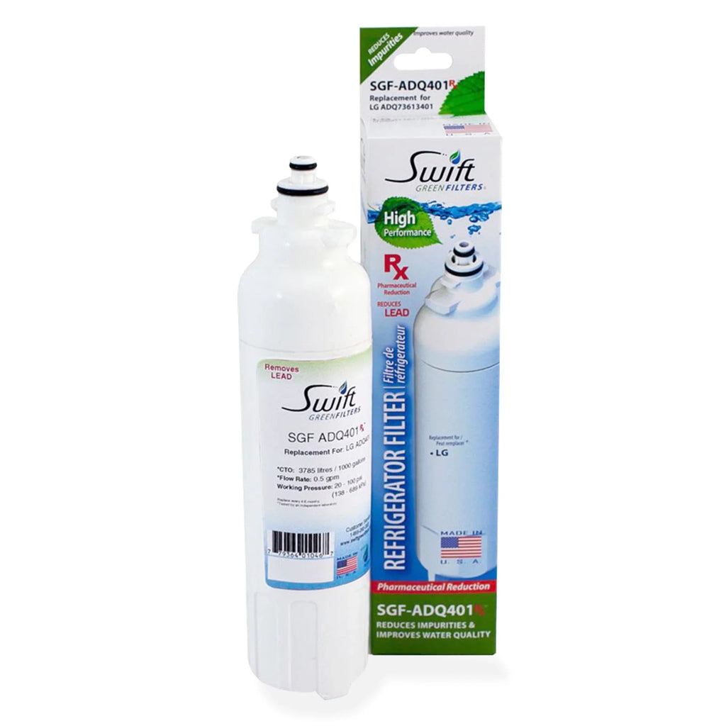 Swift Green Filters SGF-ADQ401 Rx Pharmaceutical Replacement for LG LT800P Refrigerators Water Filters(Pack of 2)