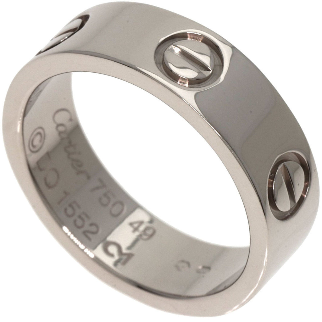 Pre-Owned Cartier Love Ring #49 Ring, K18 White Gold, Women's CARTIER (Good)