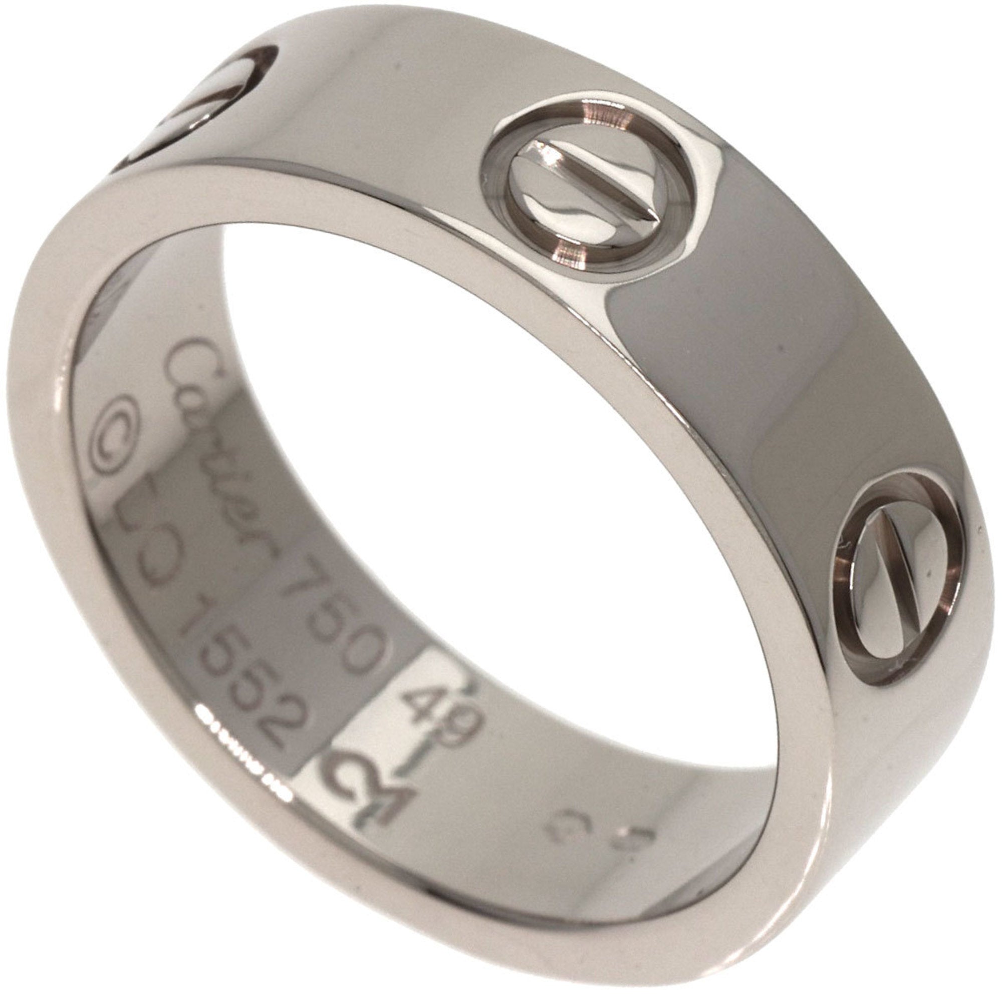 Pre-Owned Cartier Love Ring #49 Ring, K18 White Gold, Women's CARTIER (Good)