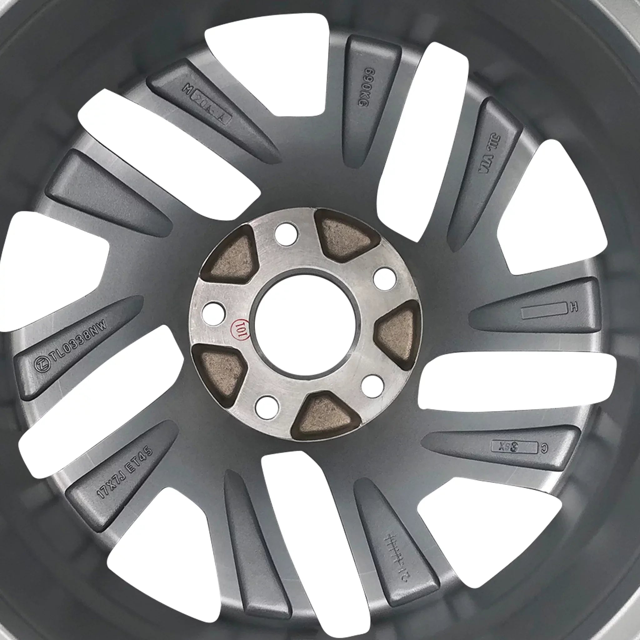 Velospinner Alloy 17" x 7" Automotive Rim Brand New Single Silver Wheel for Honda CR-V 2015, 2016 Twisted spoke OEM Quality Replacement 64069A