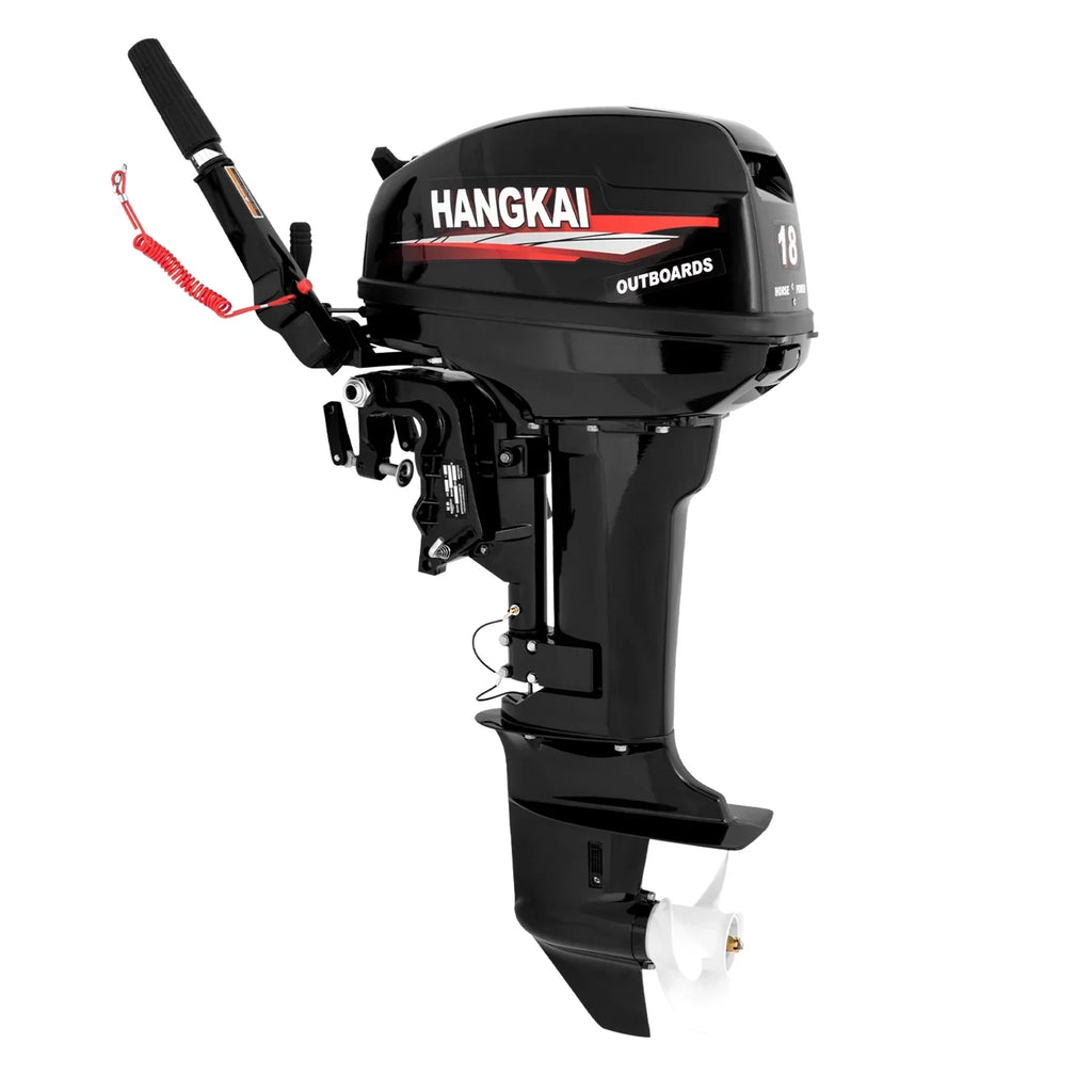 Fichiouy 2 Stroke 18  Outboard Motor Fishing Boat Engine Heavy Duty Water Cooling CDI System 246CC