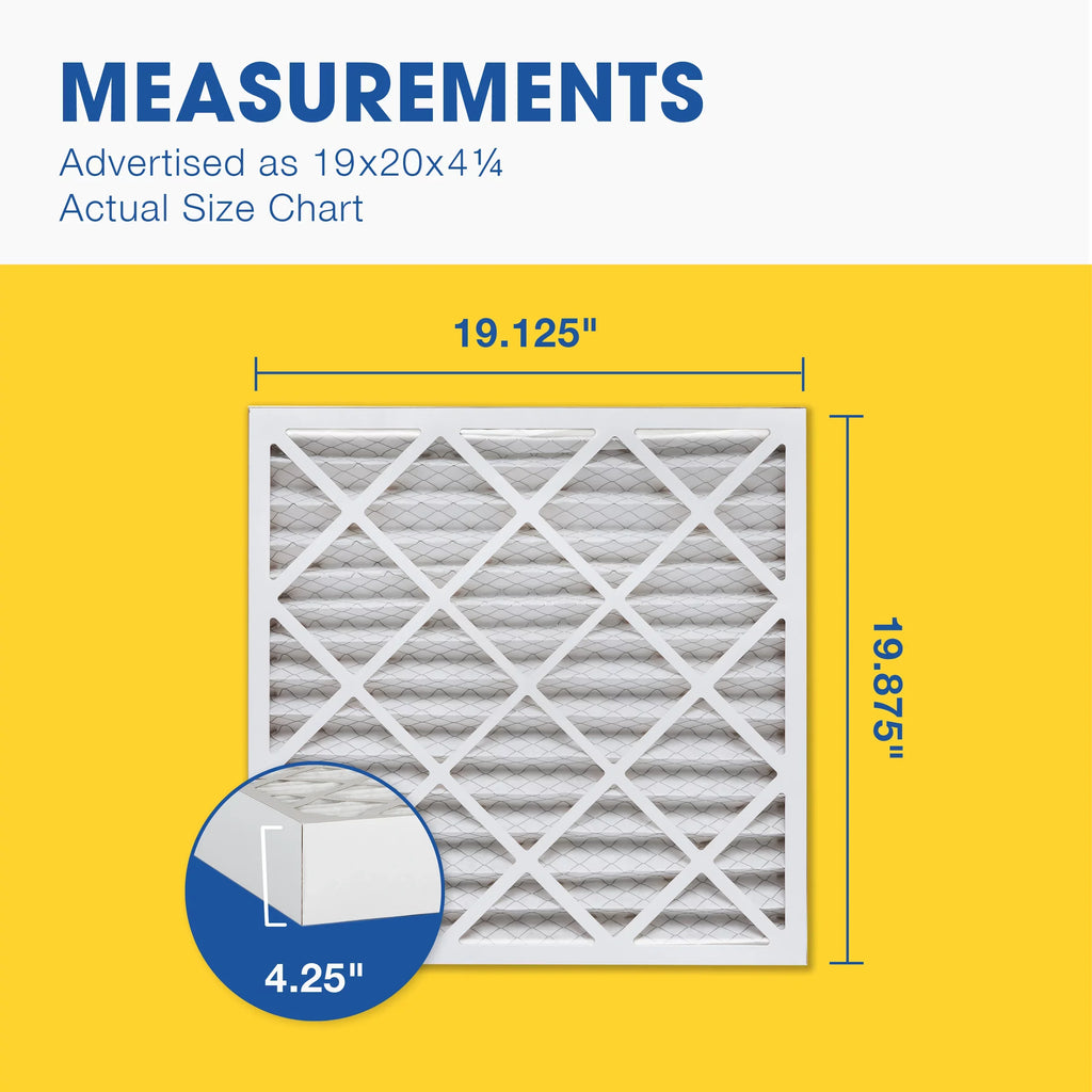 Aerostar 19x20x4 MERV 11 Pleated Air Filter, AC Furnace Air Filter, 2 Pack