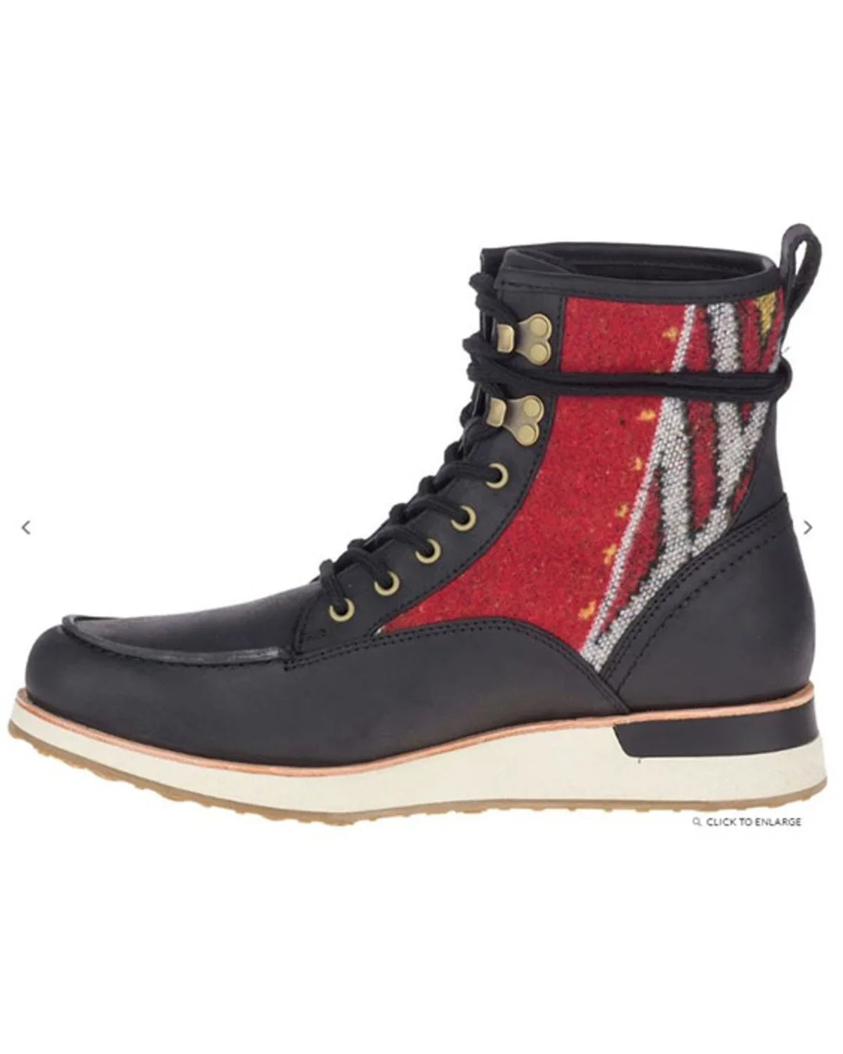 Merrell Women's Roam Lace-Up Boot Moc Toe Black 6.5 M  US