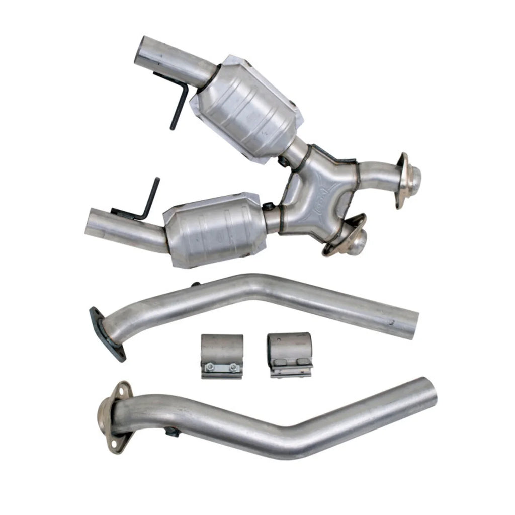 BBK 96-98 Mustang 4.6 GT High Flow X Pipe With Catalytic Converters - 2-1/2 Fits select: 1996-1998 FORD MUSTANG