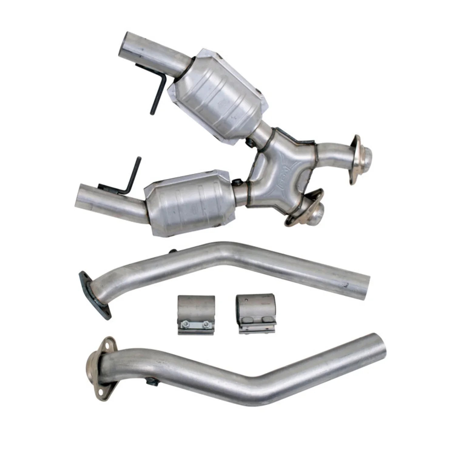 BBK 96-98 Mustang 4.6 GT High Flow X Pipe With Catalytic Converters - 2-1/2 Fits select: 1996-1998 FORD MUSTANG